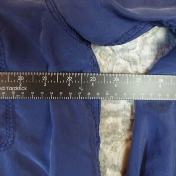 Vintage Ravi Shirt Men's Large Blue 100% Silk Lightweight Button Down Collared - Picture 3 of 6